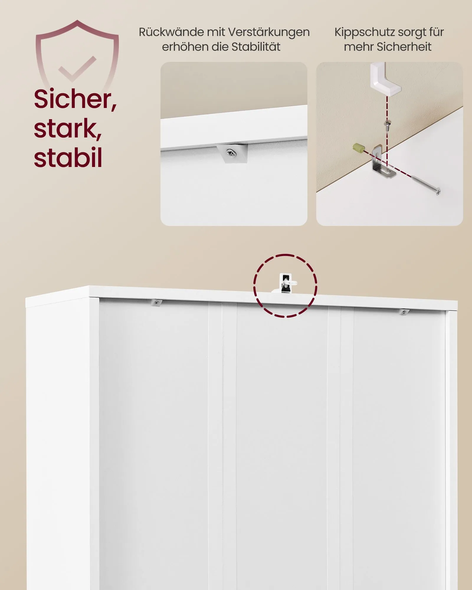 Lentyna su 5 lentynomis ir durelėmis baltos spalvos 60cm pločio Lentyna su 5 lentynomis ir durelėmis baltos spalvos 60cm pločio Knygų lentynos
