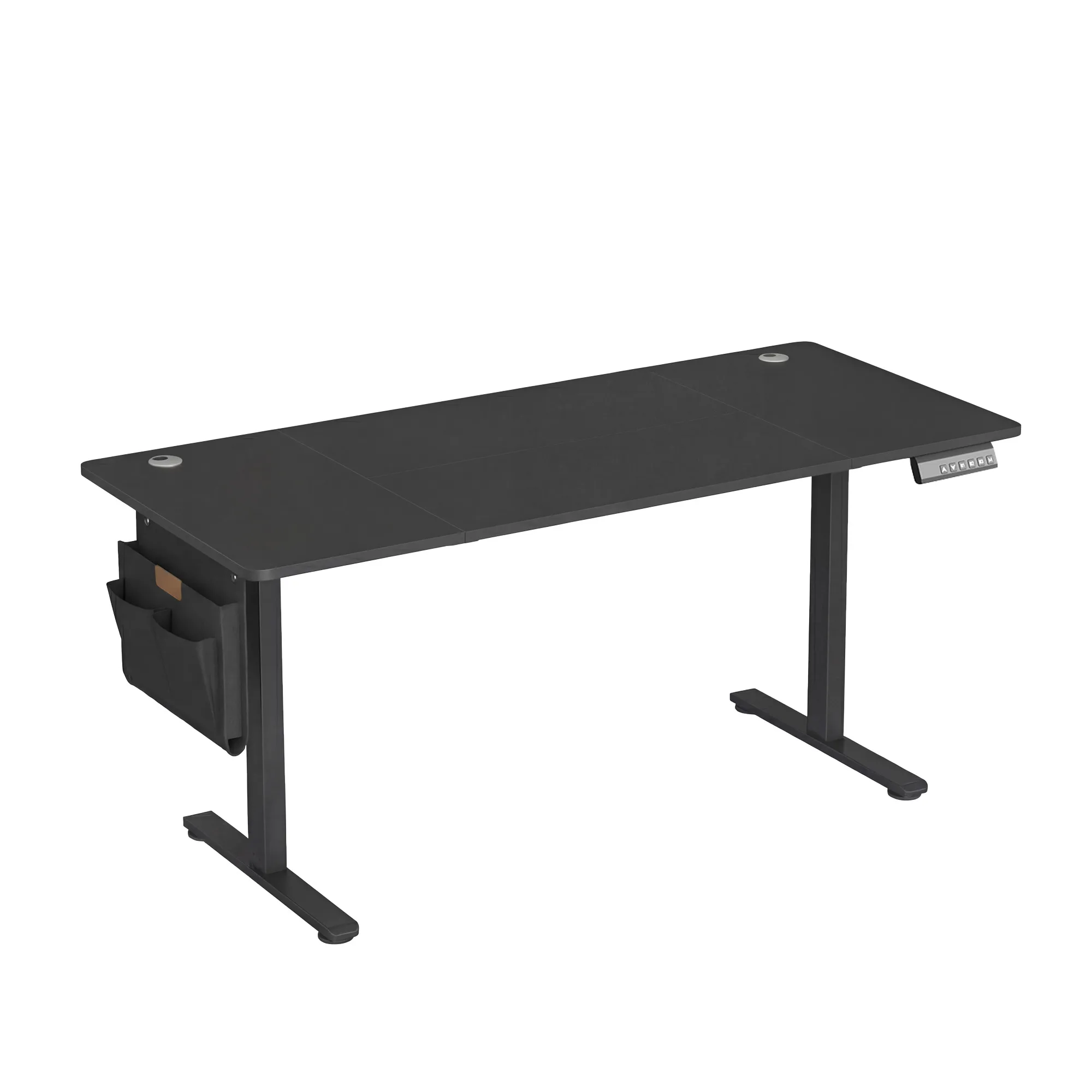 Elektrinis reguliuojamas rašomasis stalas juodos spalvos 70x160cm Elektrinis reguliuojamas rašomasis stalas juodos spalvos 70x160cm Biuras