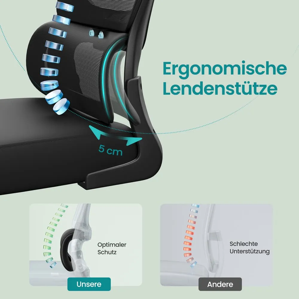 Juoda ergonominė biuro kėdė su tinkliniu atlošu Juoda ergonominė biuro kėdė su tinkliniu atlošu Biuras